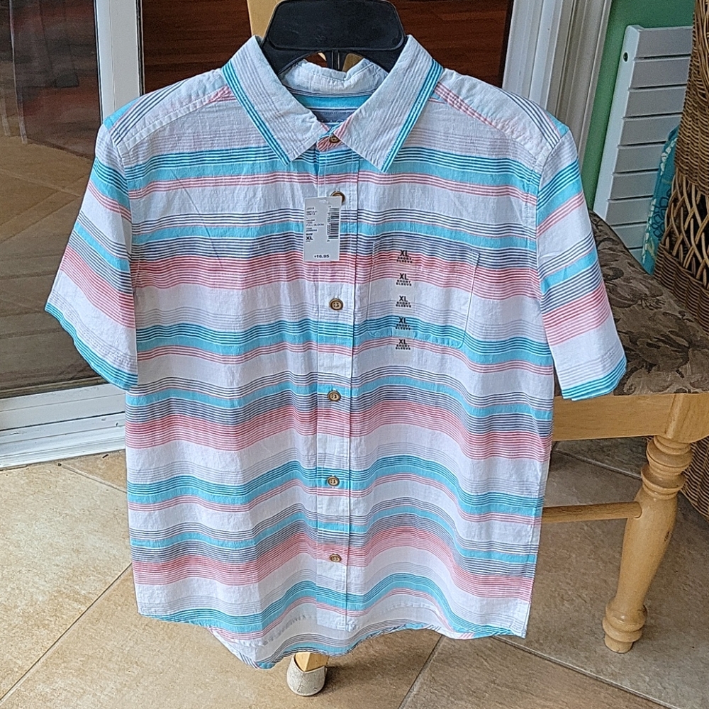 Children's place striped button down shirt XL